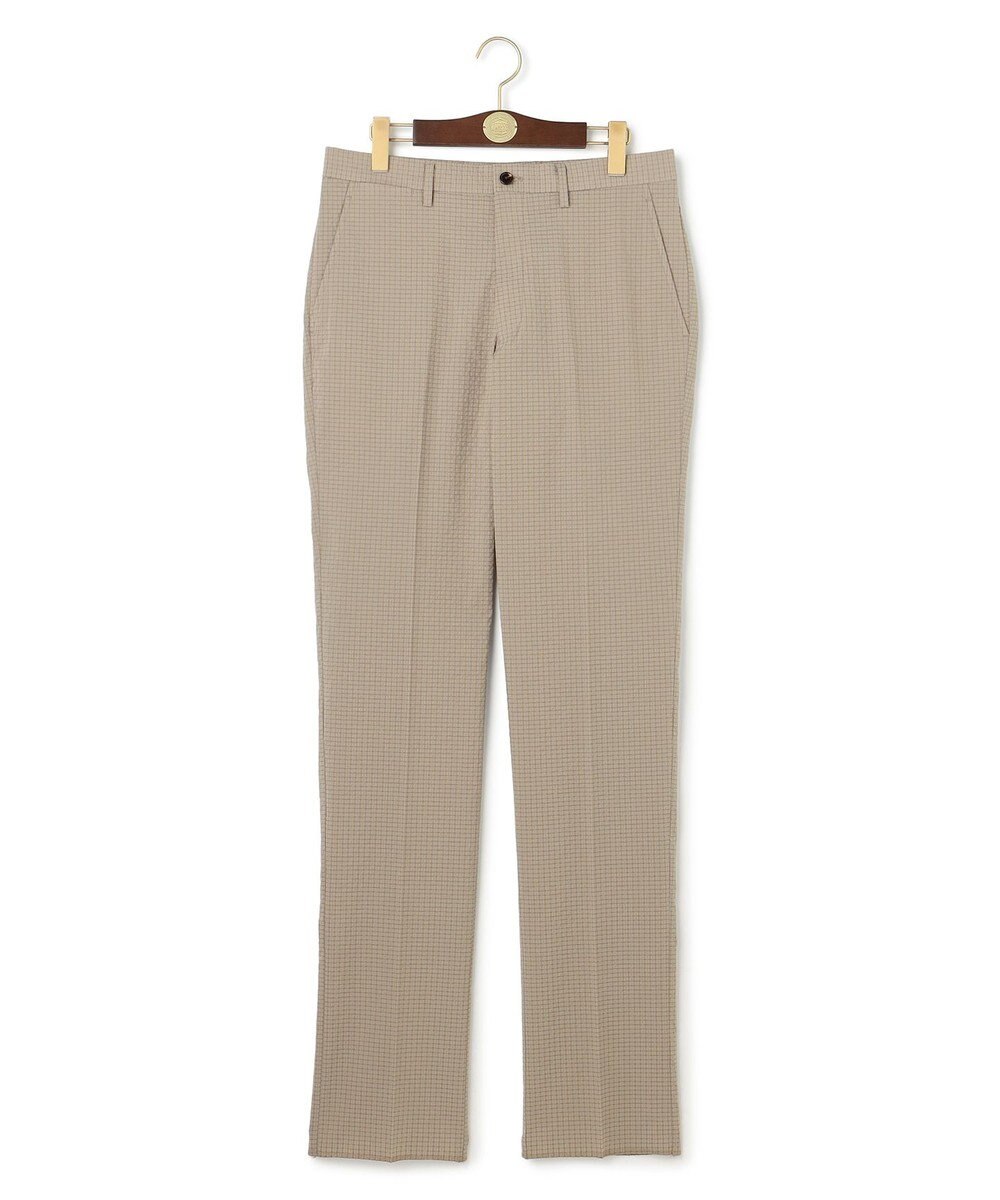 J.PRESS MEN クールマックスサッカー ステムテーパードパンツ 