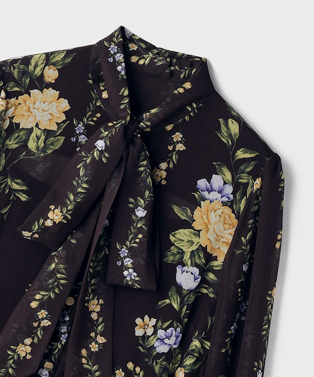 GRACE CONTINENTAL フラワープリントティアードワンピース 