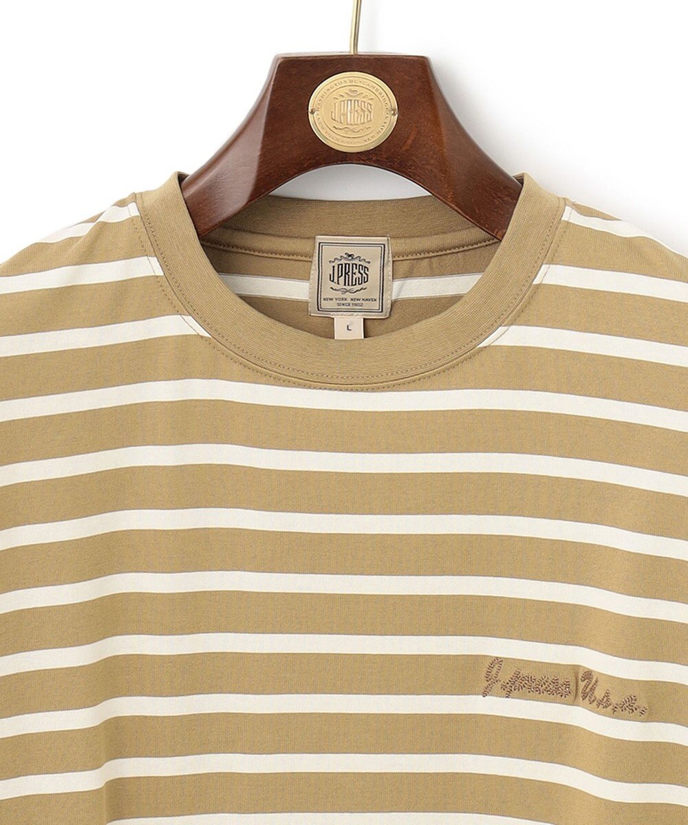 J.PRESS MEN 【J.PRESS USA】ボーダー刺繍ロングＴシャツ 
