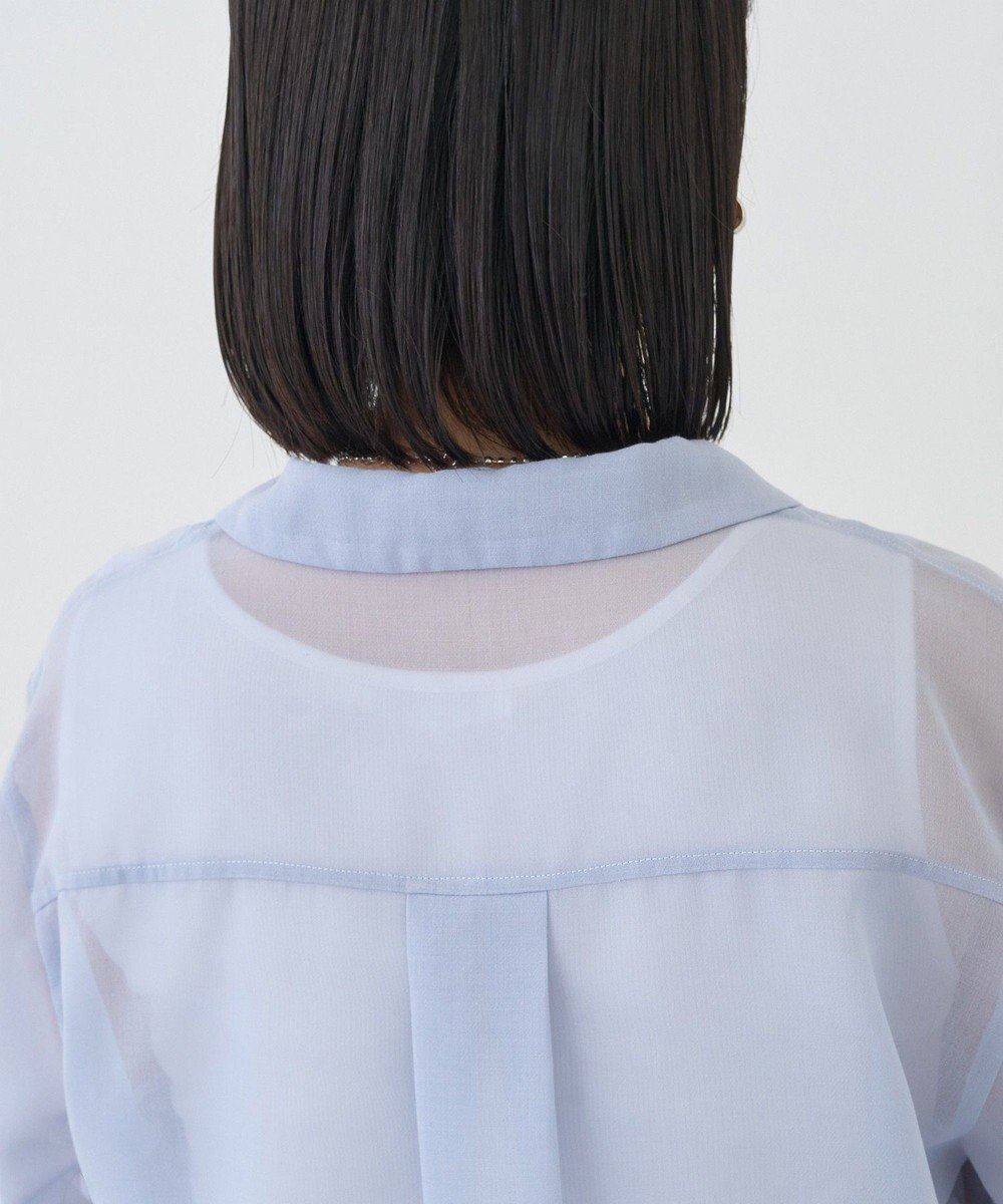 AMERICAN HOLIC シアーショート丈開襟シャツ 