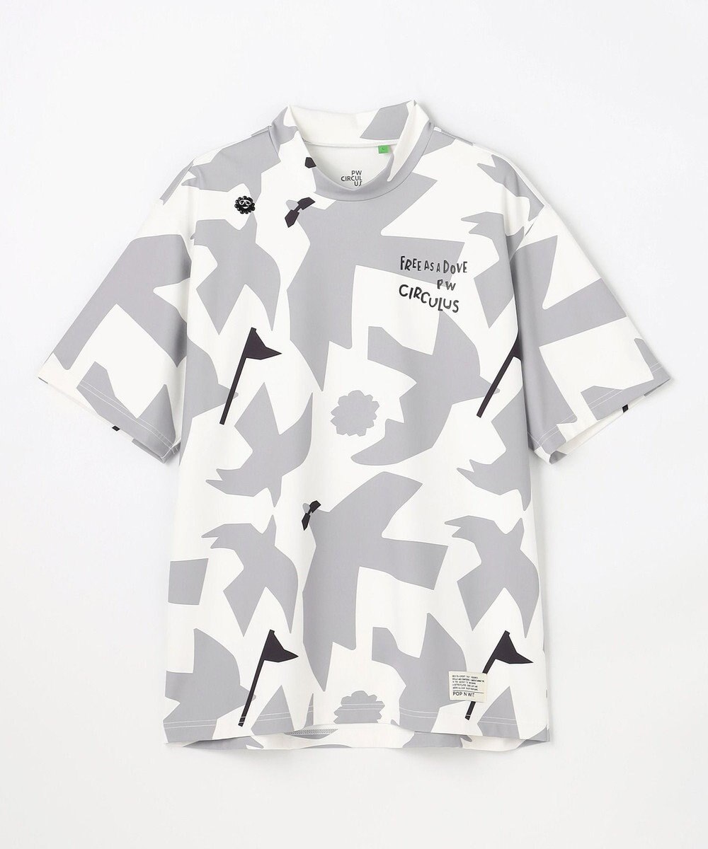 PW CIRCULUS 【MEN】ＤＯＶＥ柄モックネック ゴルフ 