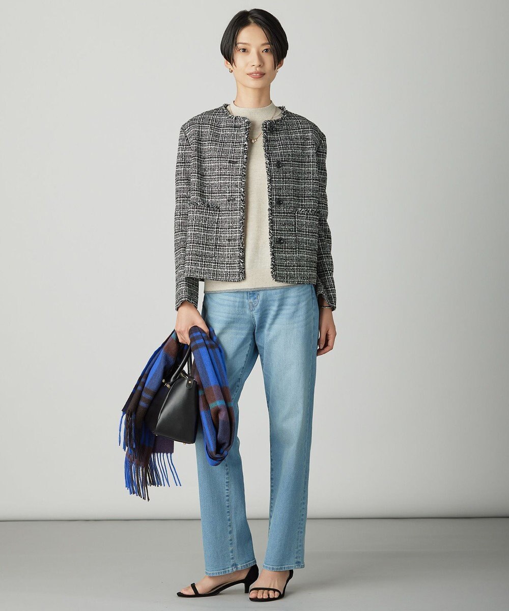 J.PRESS LADIES L 【洗える】BASIC STRETCH DENIM ボーイフィット デニム 