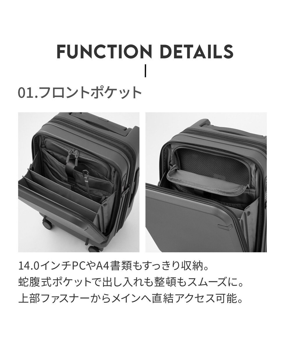 ACE BAGS & LUGGAGE ace. トルク スーツケース 40/48L 機内持込 A4/14.0インチPC収納  ガーメントケース付 09091 トルク 