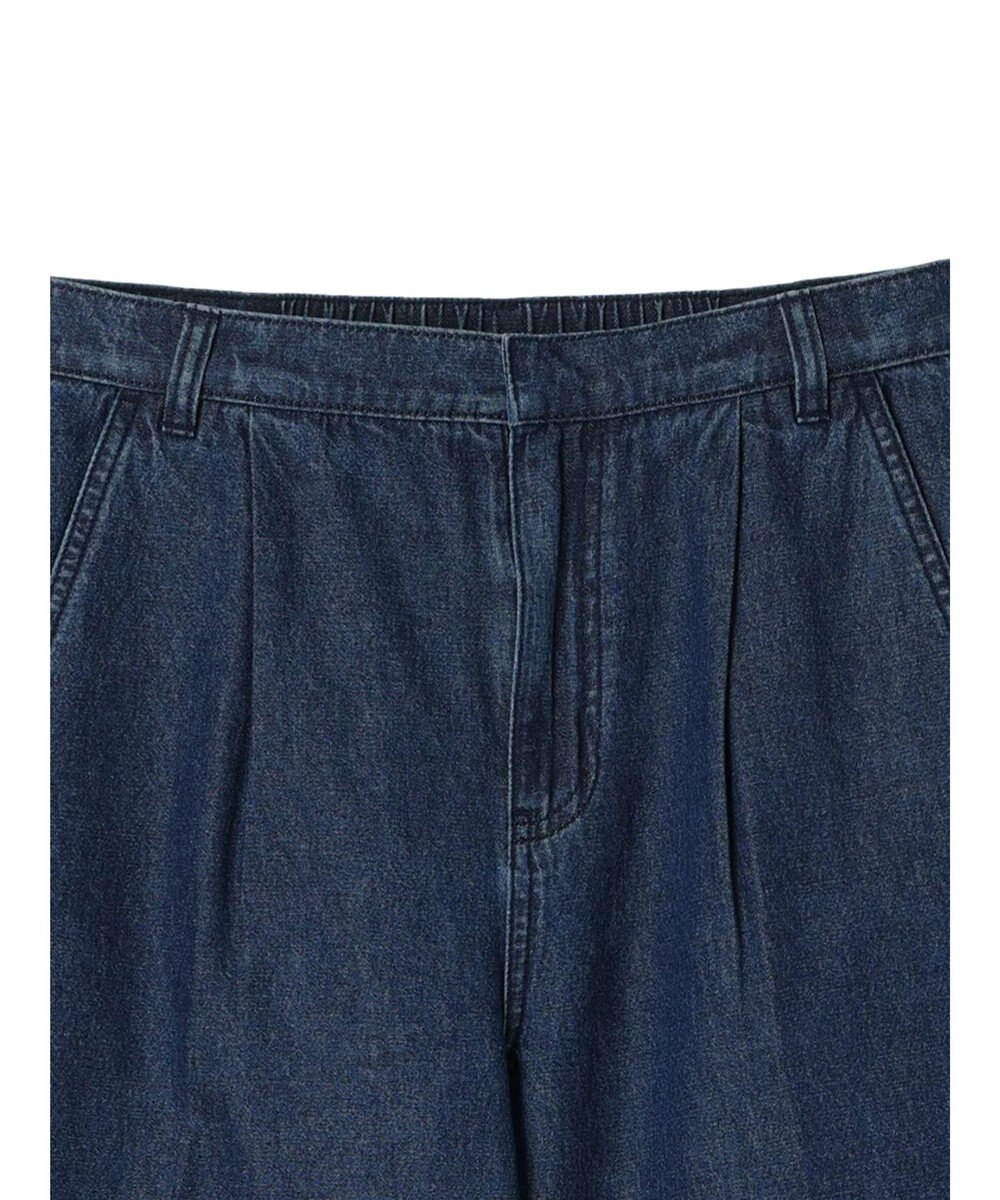 Green Parks ストレートタックデニムパンツ 