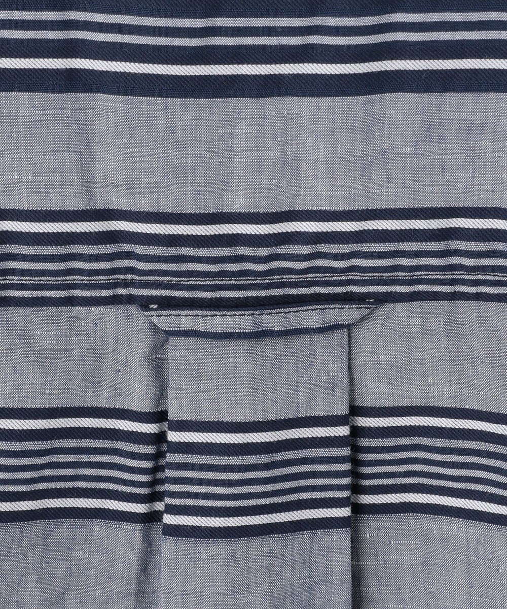 JOSEPH ABBOUD MOUNTAIN 【SPACE／UNISEX】七分袖 ランダムボーダー シャツ 