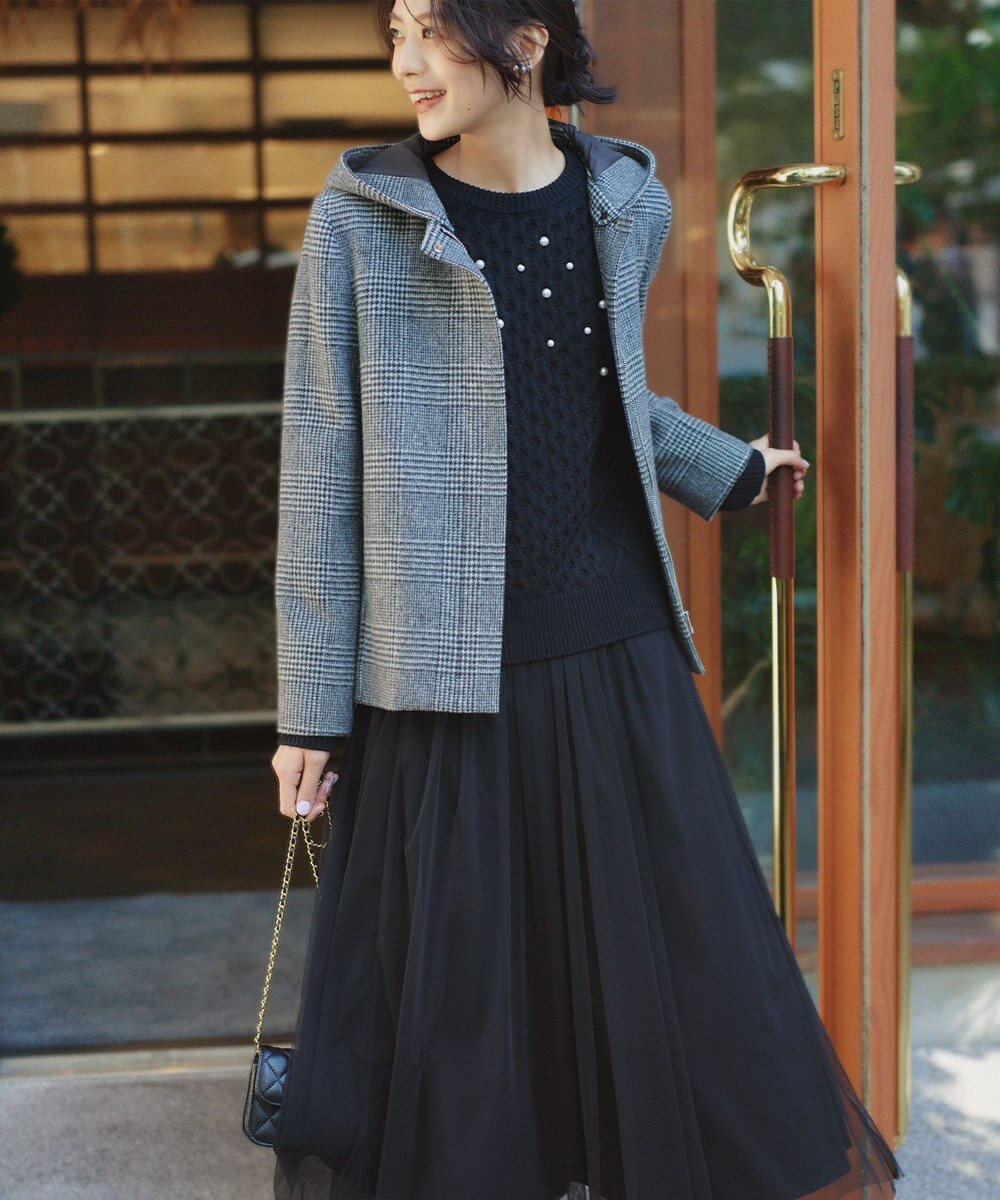 組曲 2WAYショートビーバー フーテッドコート 