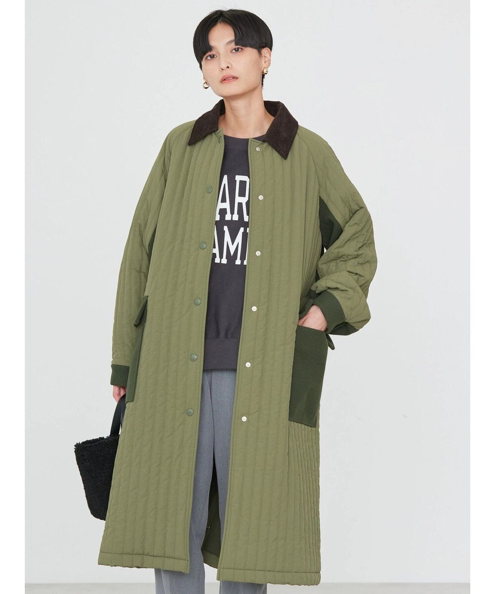 AMERICAN HOLIC キルポカ異素材Ｍｉｘロングコート 