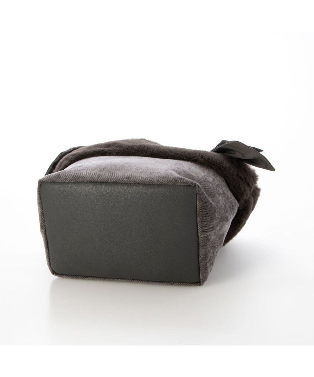 UNBILLION カシュカシュ cachecache / エコファーコンビリボントートバッグ 