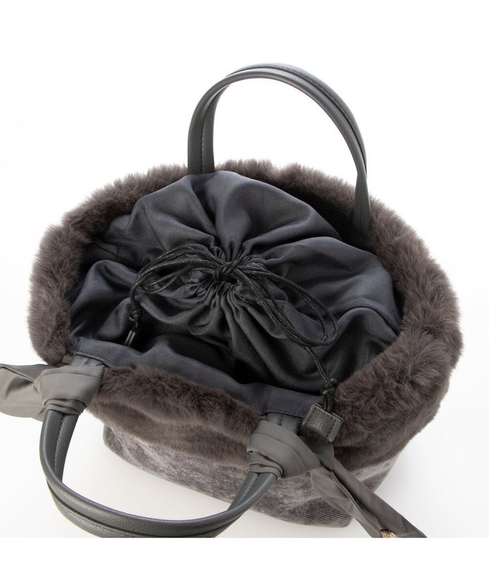 UNBILLION カシュカシュ cachecache / エコファーコンビリボントートバッグ 