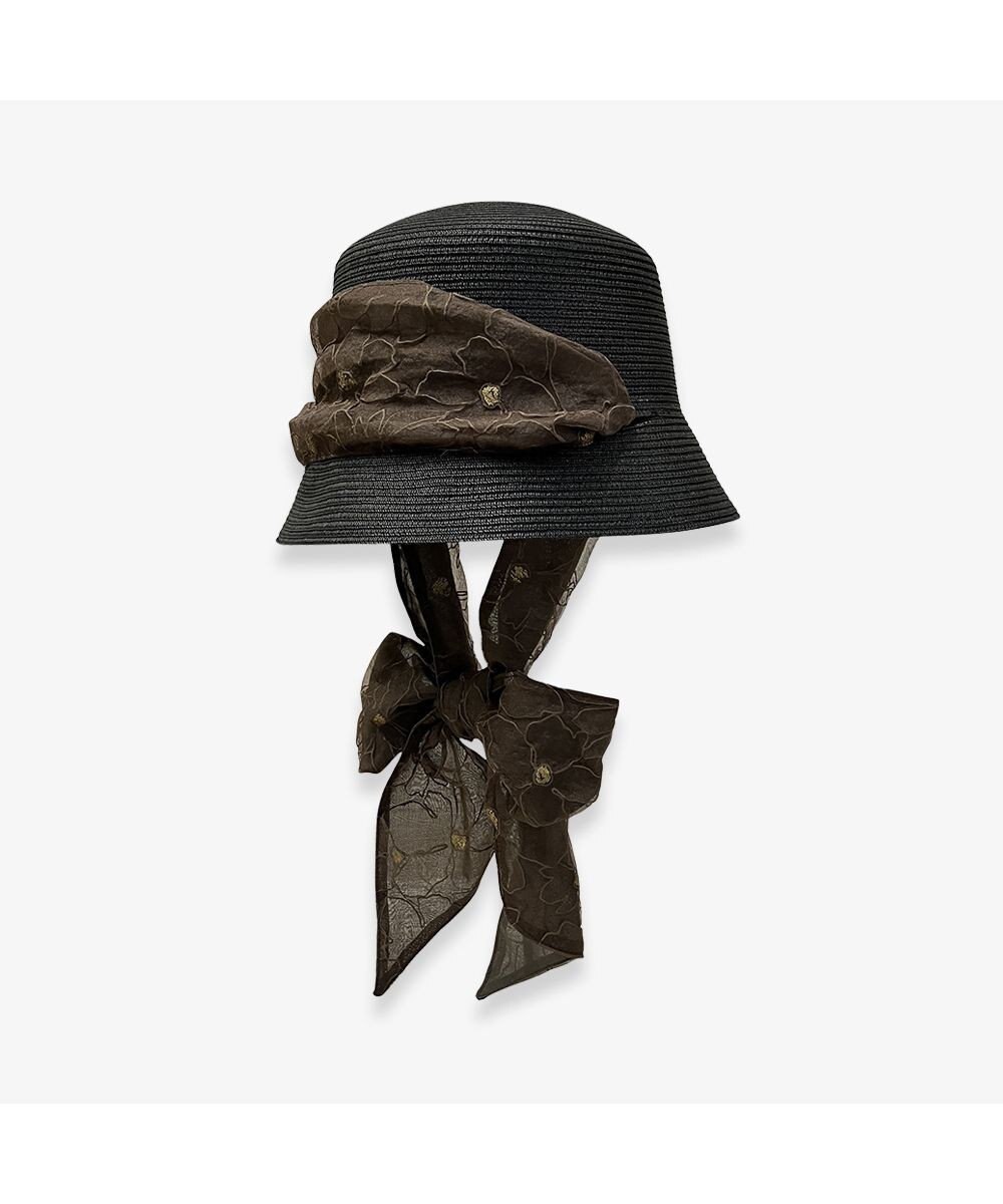 林八百吉商店 un chapeau  スカーフ付ペーパーハット 