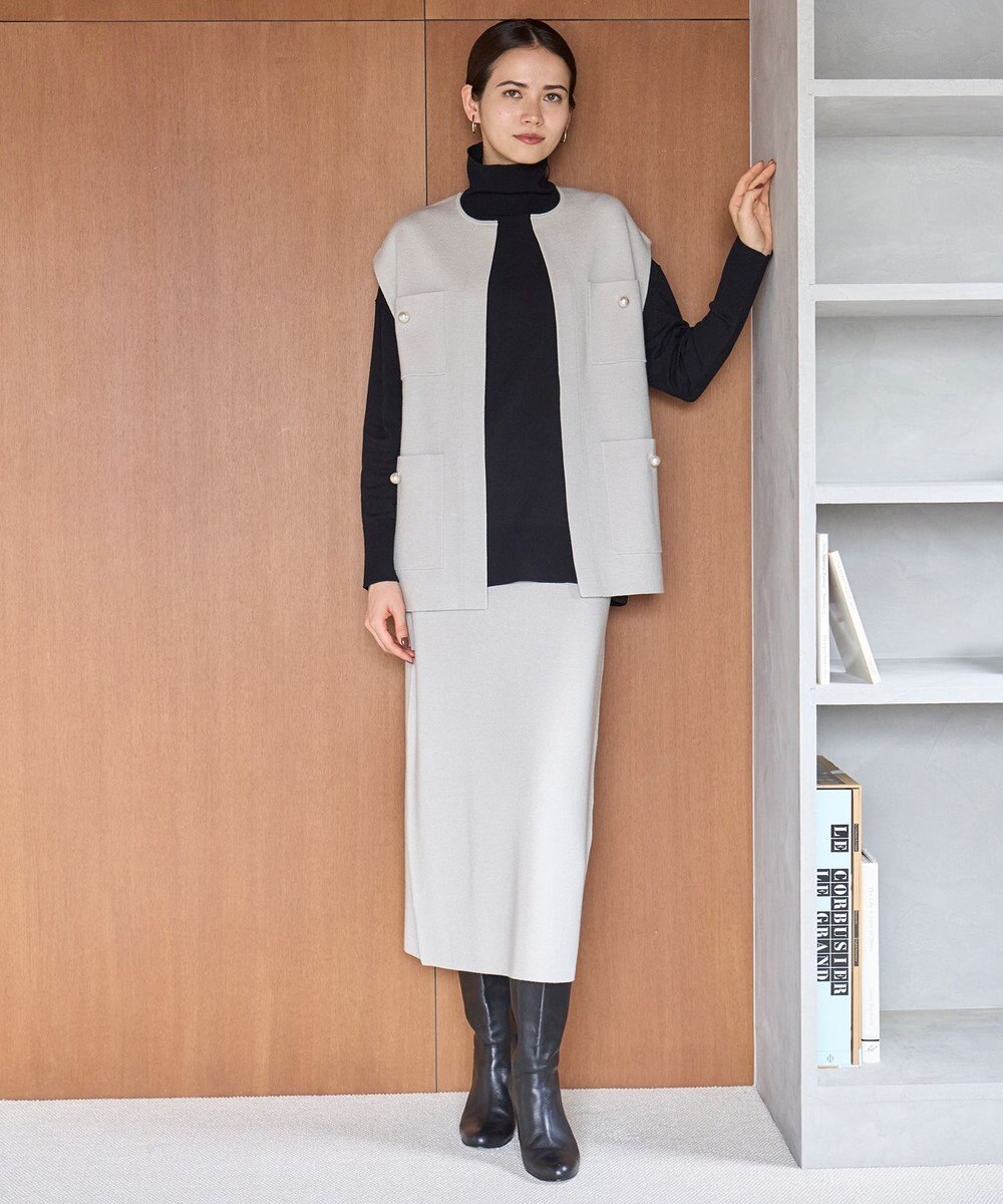 UNFILO 【VERYコラボ】パールボタンニットジレ 