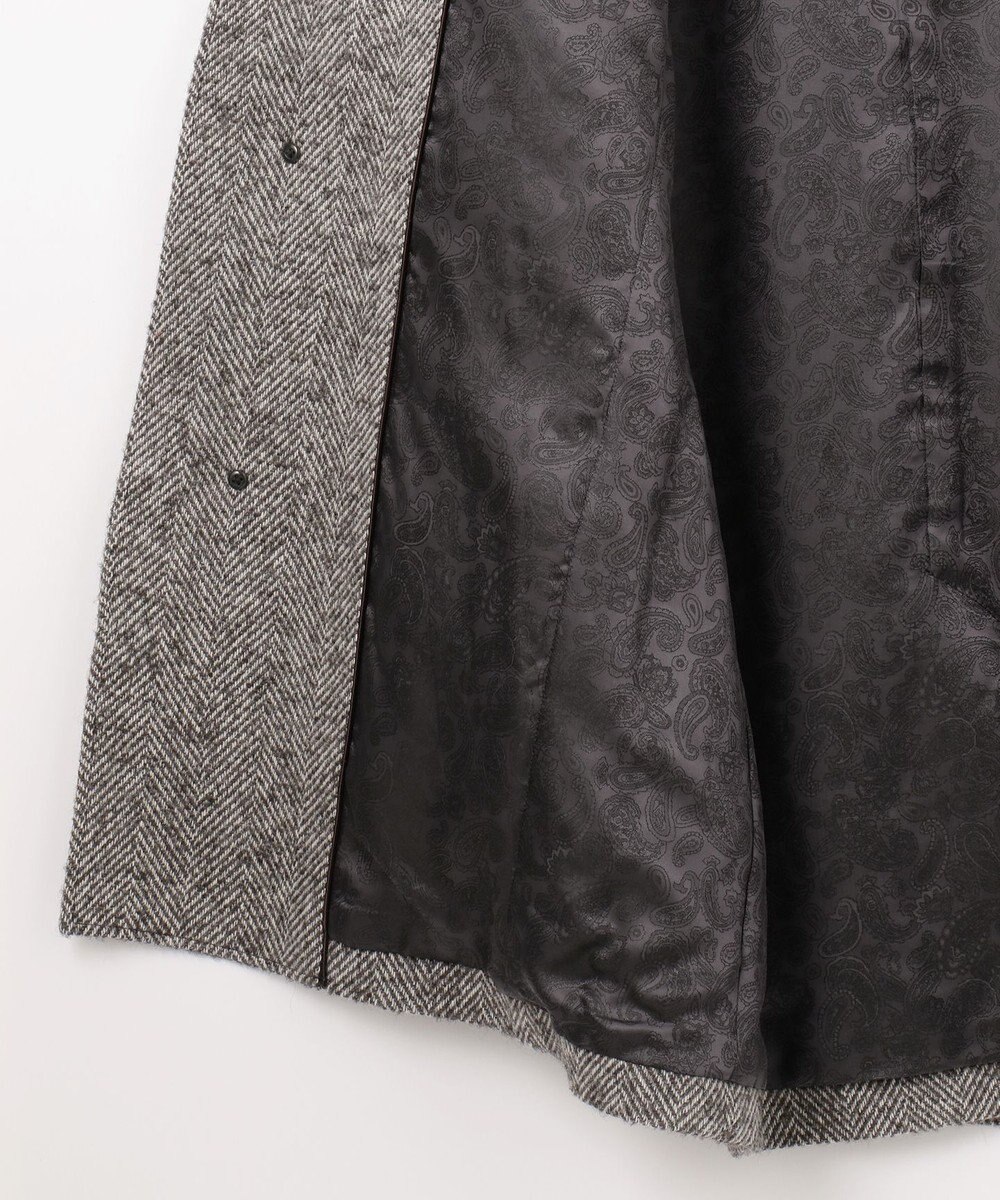 JOSEPH ABBOUD 【尾州産カシミヤブレンド素材/軽量】カシミヤブレンドアルパカヘリンボーン ステンカラーコート 