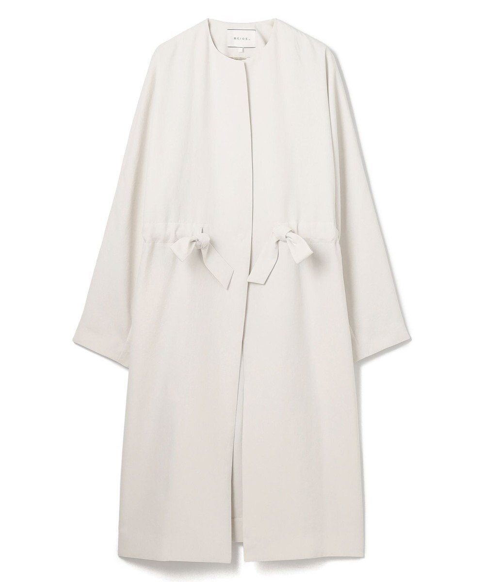 BEIGE， 【洗える】PORDIC / ノーカラードルマンロングコート 