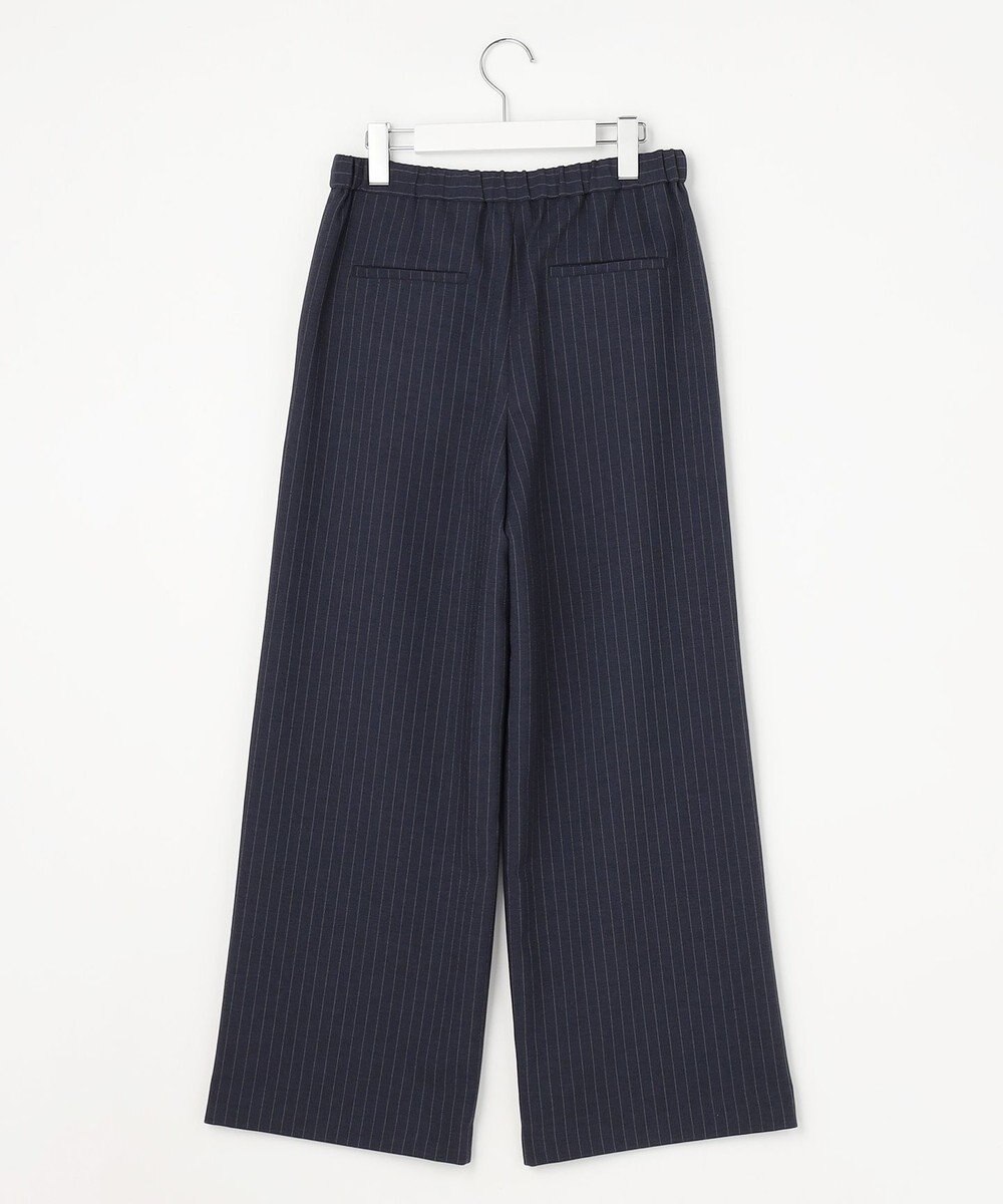 J.PRESS LADIES ペンシル SLUB STRIPE ワイド イージー パンツ 