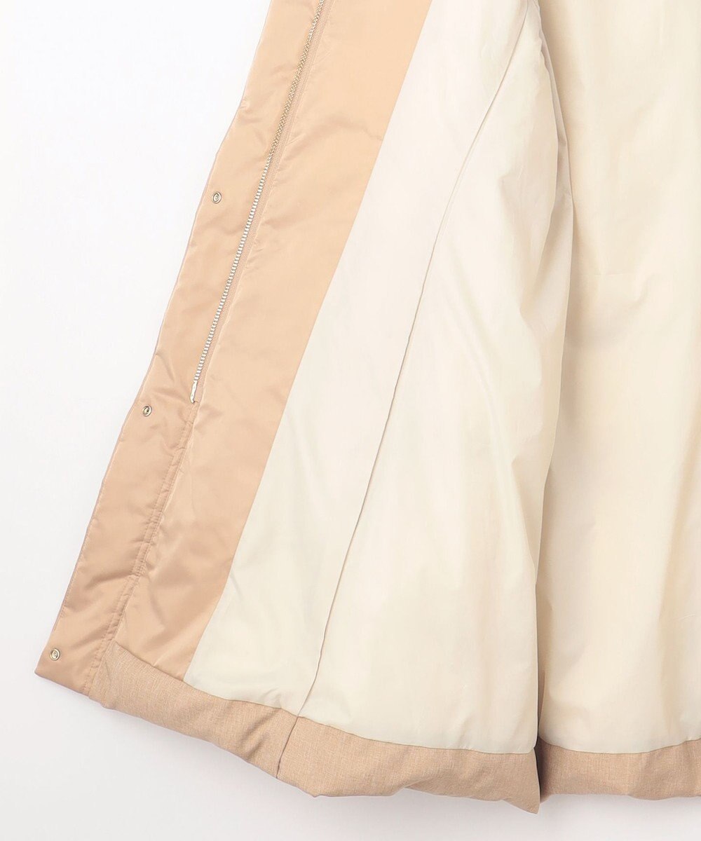 自由区 S 【撥水加工・洗える】ブライトダウンフード付き ダウンコート 