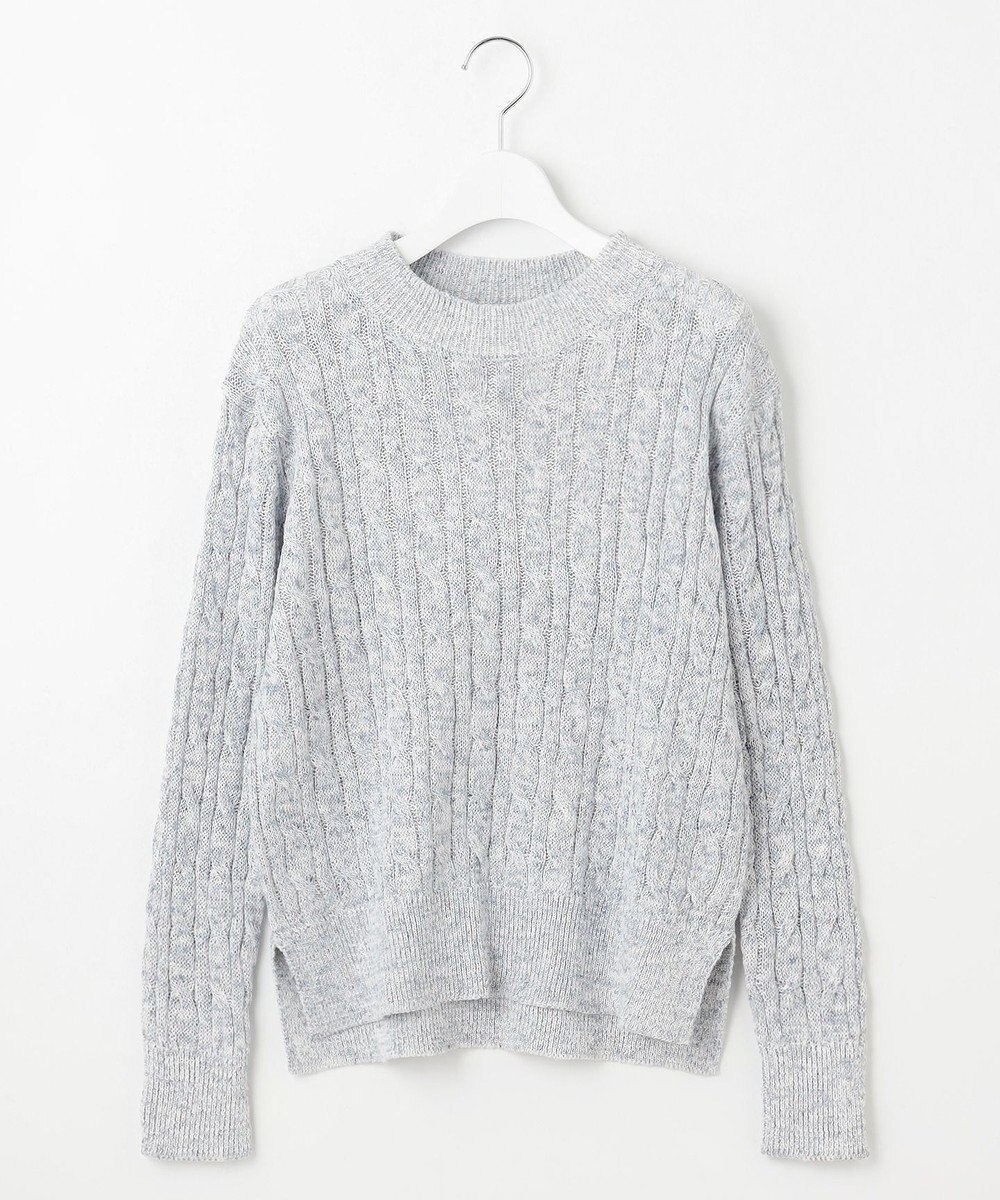 J.PRESS LADIES 【洗える】MIX COLOR SLUB ケーブル ニット 