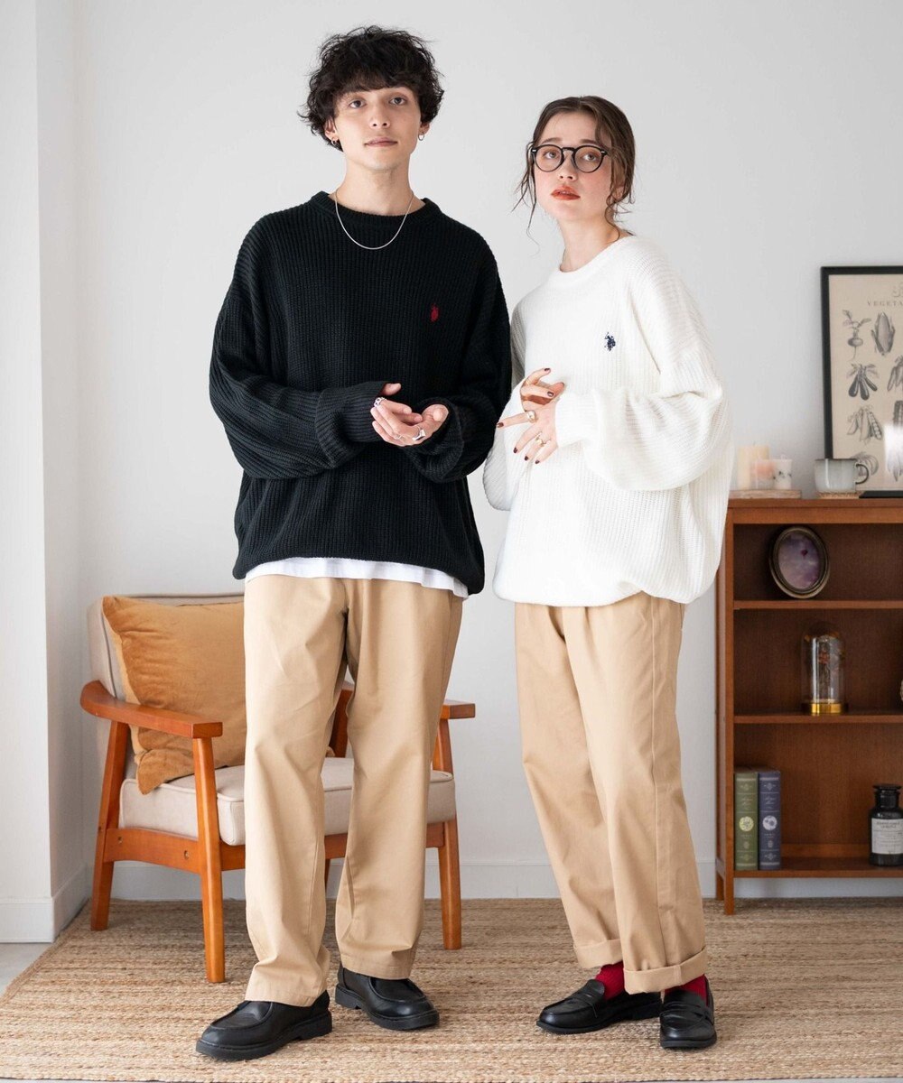 WEGO U.S. POLO ASSN.|別注畔編みニットプルオーバー 