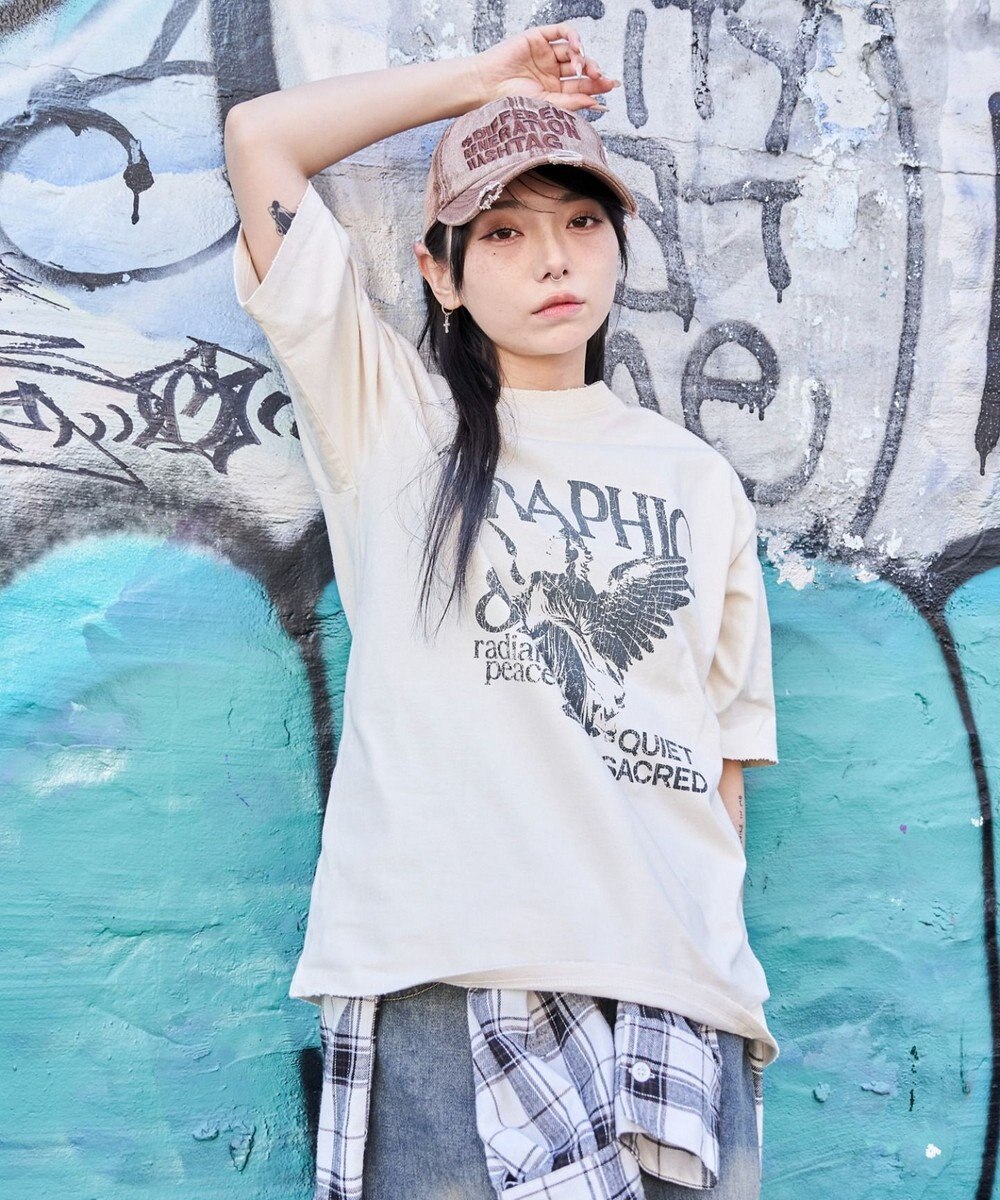 WEGO 【ユニセックス着用ITEM/MLサイズ展開】ブリーチヴィンテージグラフィックT（SS） 