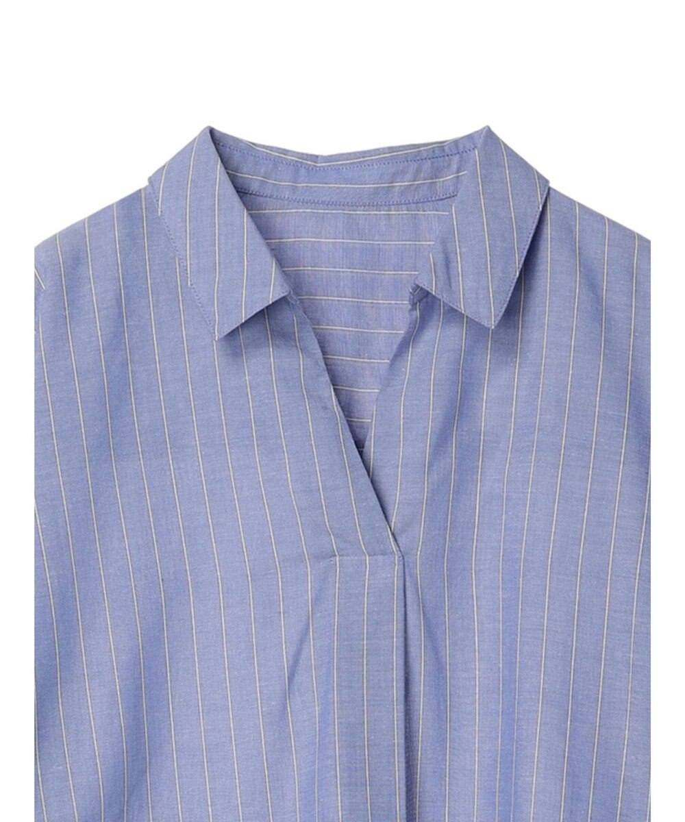 Green Parks 綿麻混スキッパーシャツ 