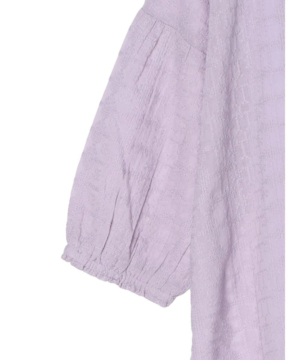 Green Parks インド綿 SET２点 刺繍７分丈ブラウス＋タンクトップ 