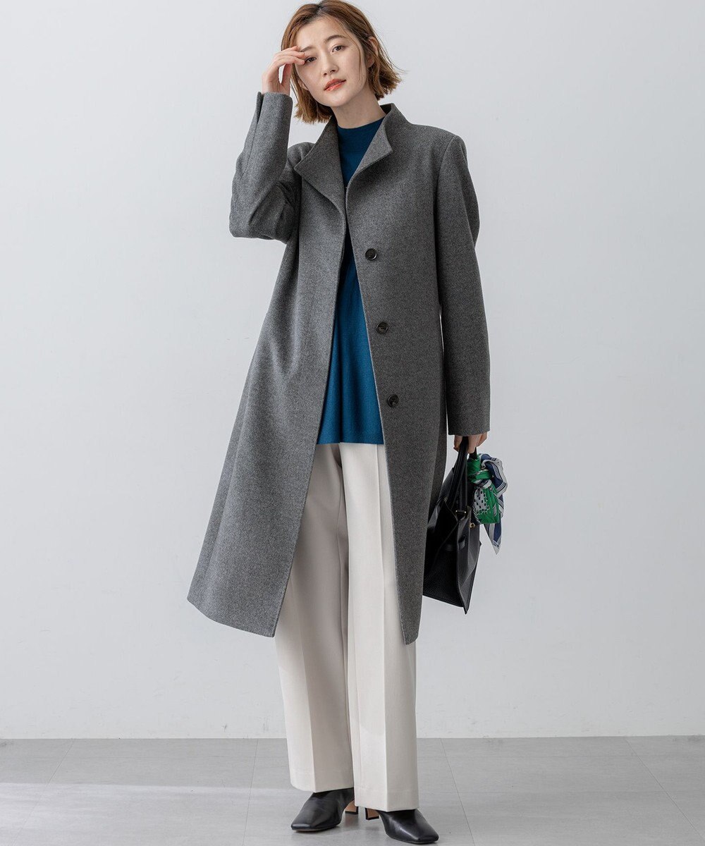 23区 L ウールカシミヤビーバー スタンドカラー  コート 