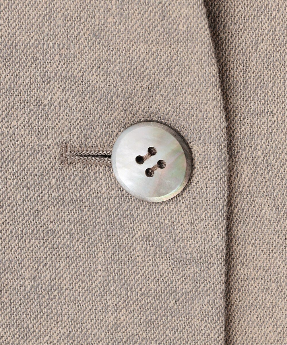 23区 L 【Oggi4月号掲載/セットアップ対応】リネン ミックスツイード ノーカラー ジャケット 