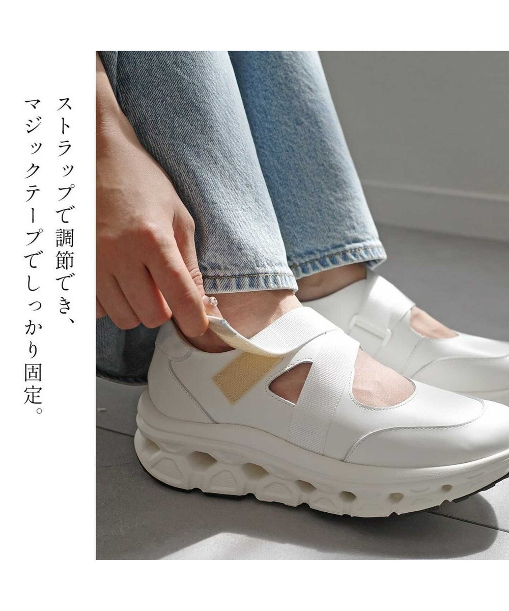 Pointer 日本製 本革ストラップスニーカー 