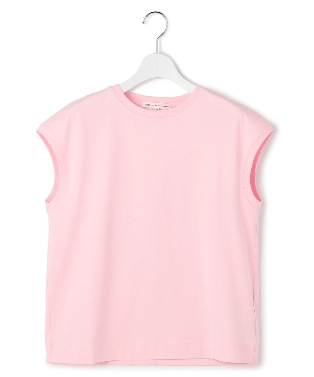 23区 シルキータッチ フレンチスリーブ Tシャツ 