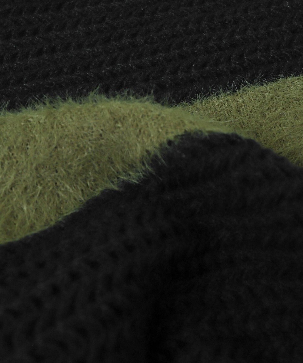 WEGO マテリアルシャギークロップドニット 