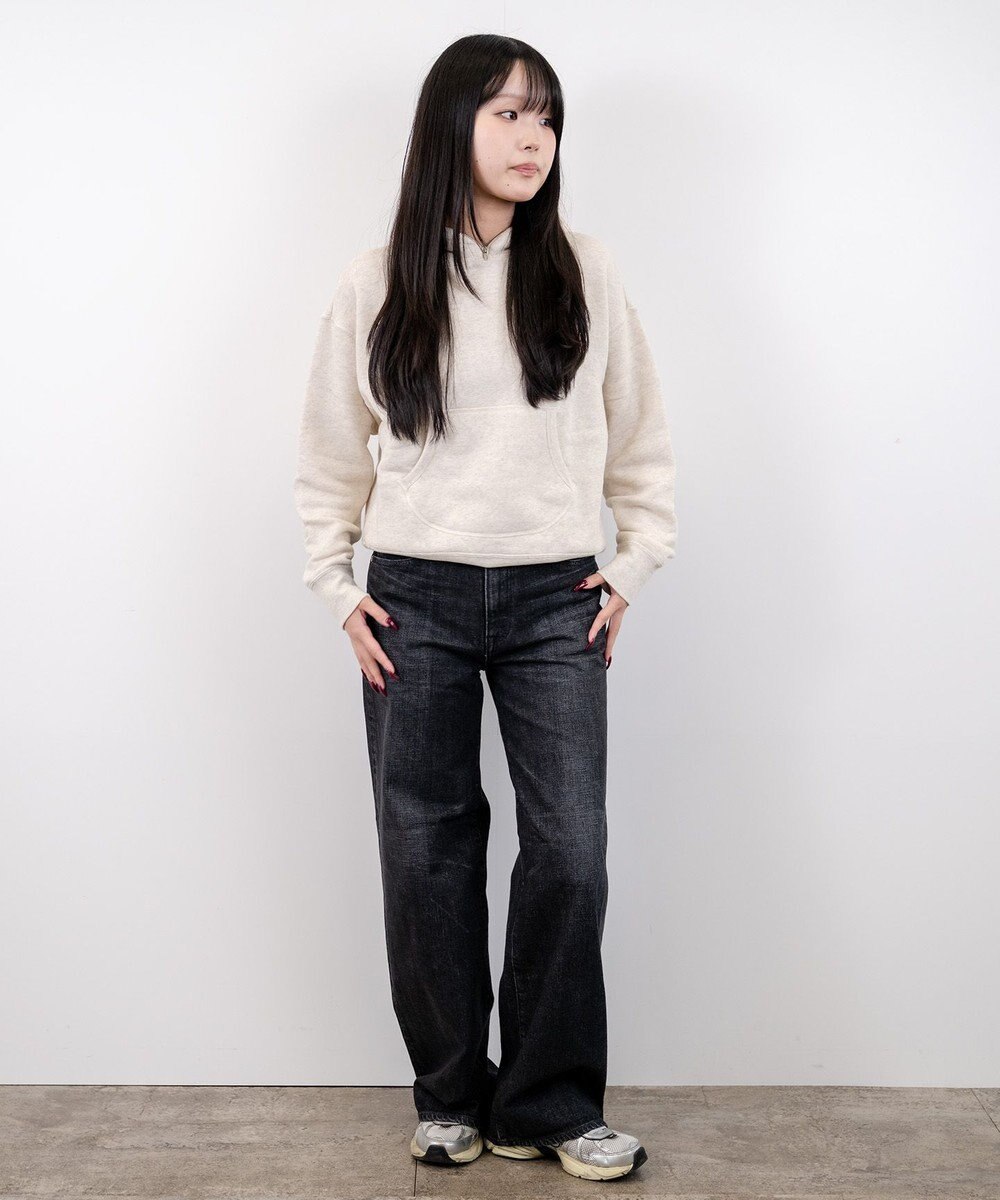 caqu modern baggy ワイドシルエットデニムパンツ USED WASH 