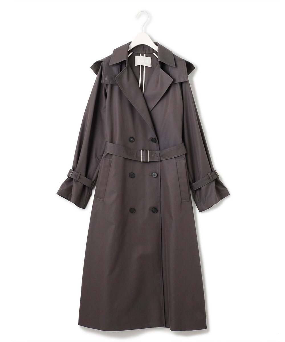ICB TCシャンブレーツイル 2WAYトレンチコート 