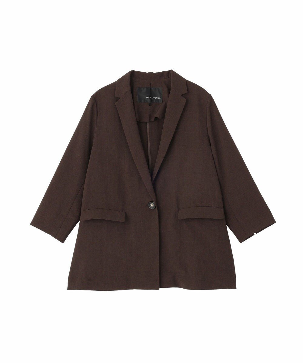YECCA VECCA マシンウォッシャブルリネンライクジャケット 