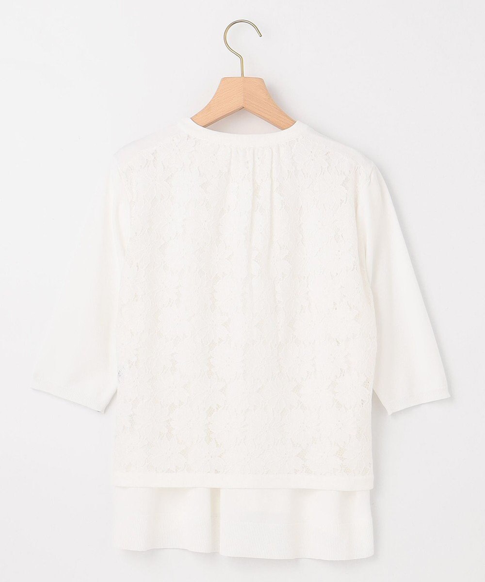 組曲 【2SET・WEB限定】フラワーレース5分袖ツイン ニット 