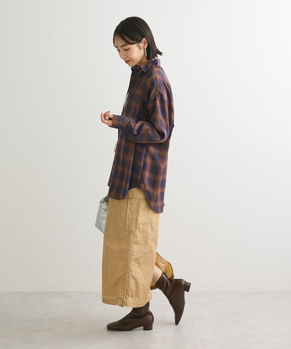 Green Parks オンブレーチェックライトシャツ 