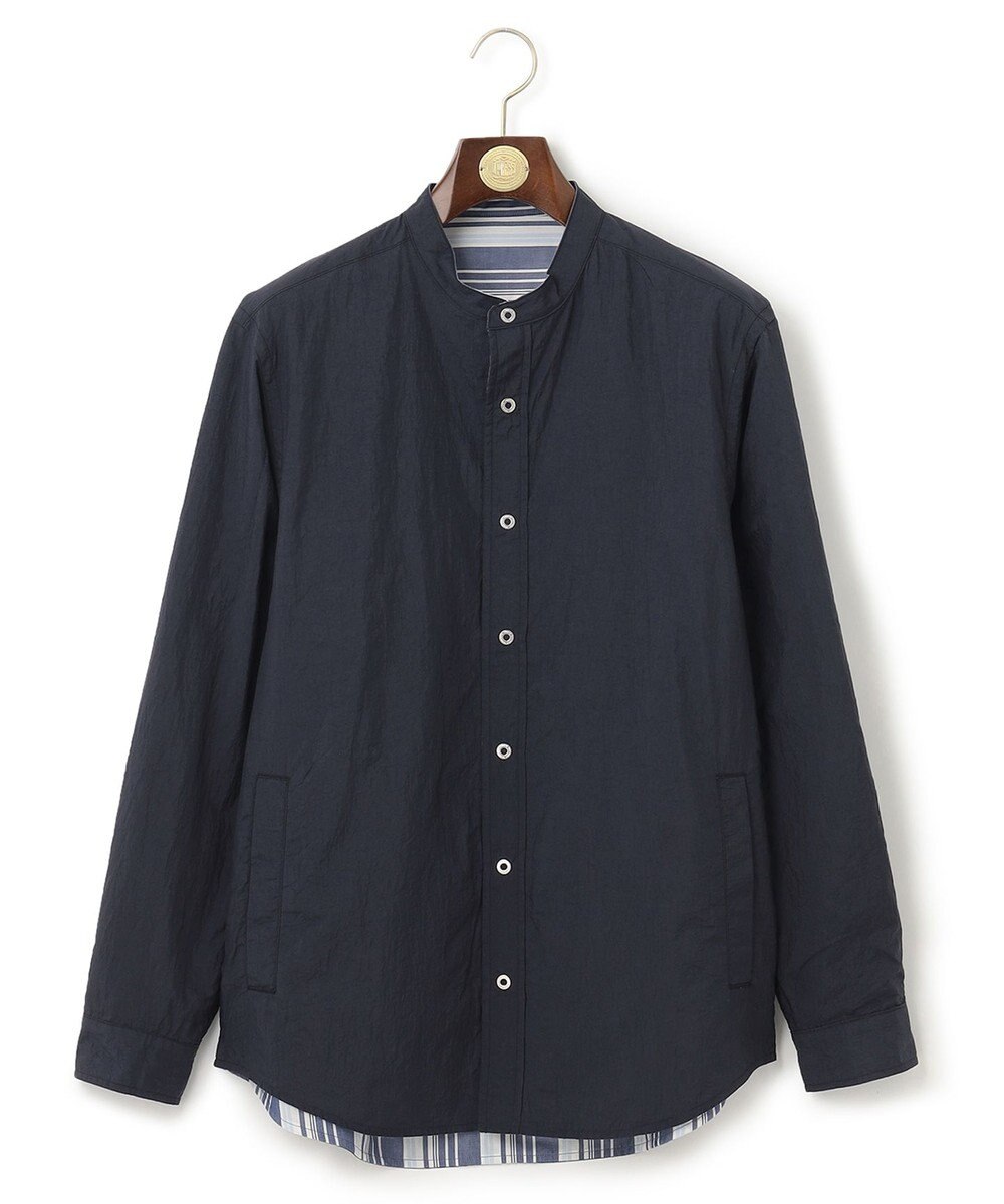 J.PRESS MEN バンドカラーリバーシブル シャツブルゾン 