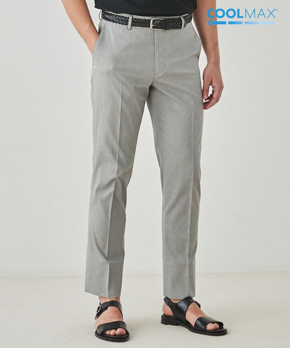 GOTAIRIKU 仕事で着られる綿パン【吸水速乾/ストレッチ/折り目加工】クールマックスコットンパンツ_ノータック（25年モデル） 