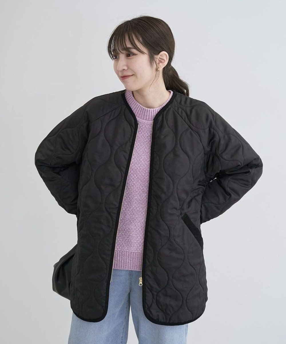 Green Parks ベロアモールモックネックニットプルオーバー 