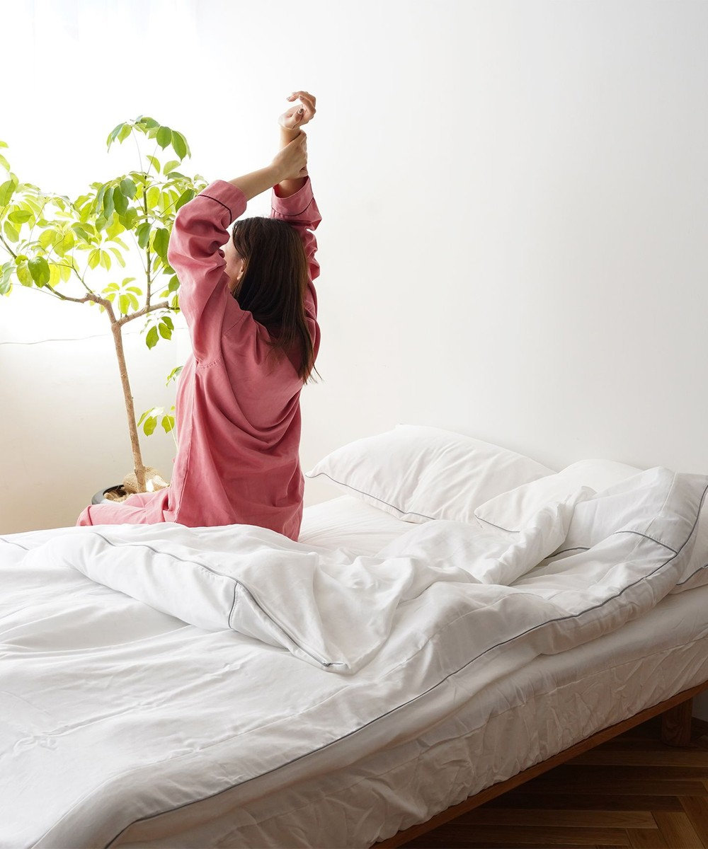 京和晒綿紗 【紗栄子さん愛用パジャマの色違い/UNISEX】ガーゼパジャマ 2重合わせ 草木染め【さんご】 