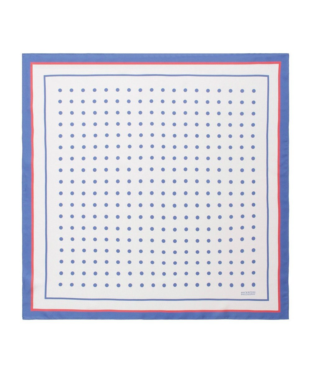 MOONBAT 【シルク100%】MACKINTOSH PHILOSOPHY(マッキントッシュ フィロソフィー）ドット シルクプリントスカーフ 日本製 68cm×68cm UV対策 