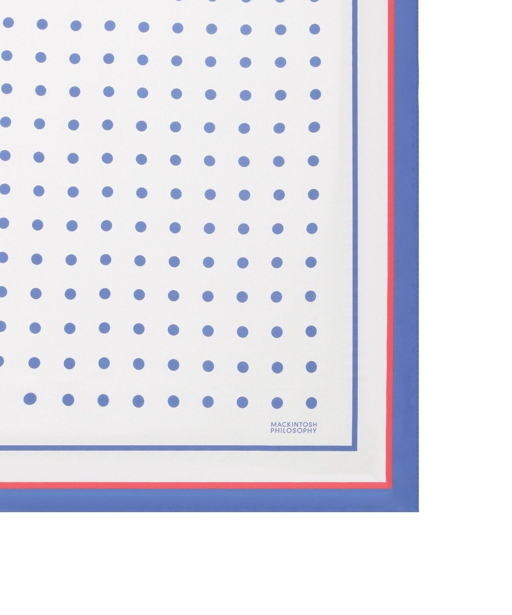 MOONBAT 【シルク100%】MACKINTOSH PHILOSOPHY(マッキントッシュ フィロソフィー）ドット シルクプリントスカーフ 日本製 68cm×68cm UV対策 