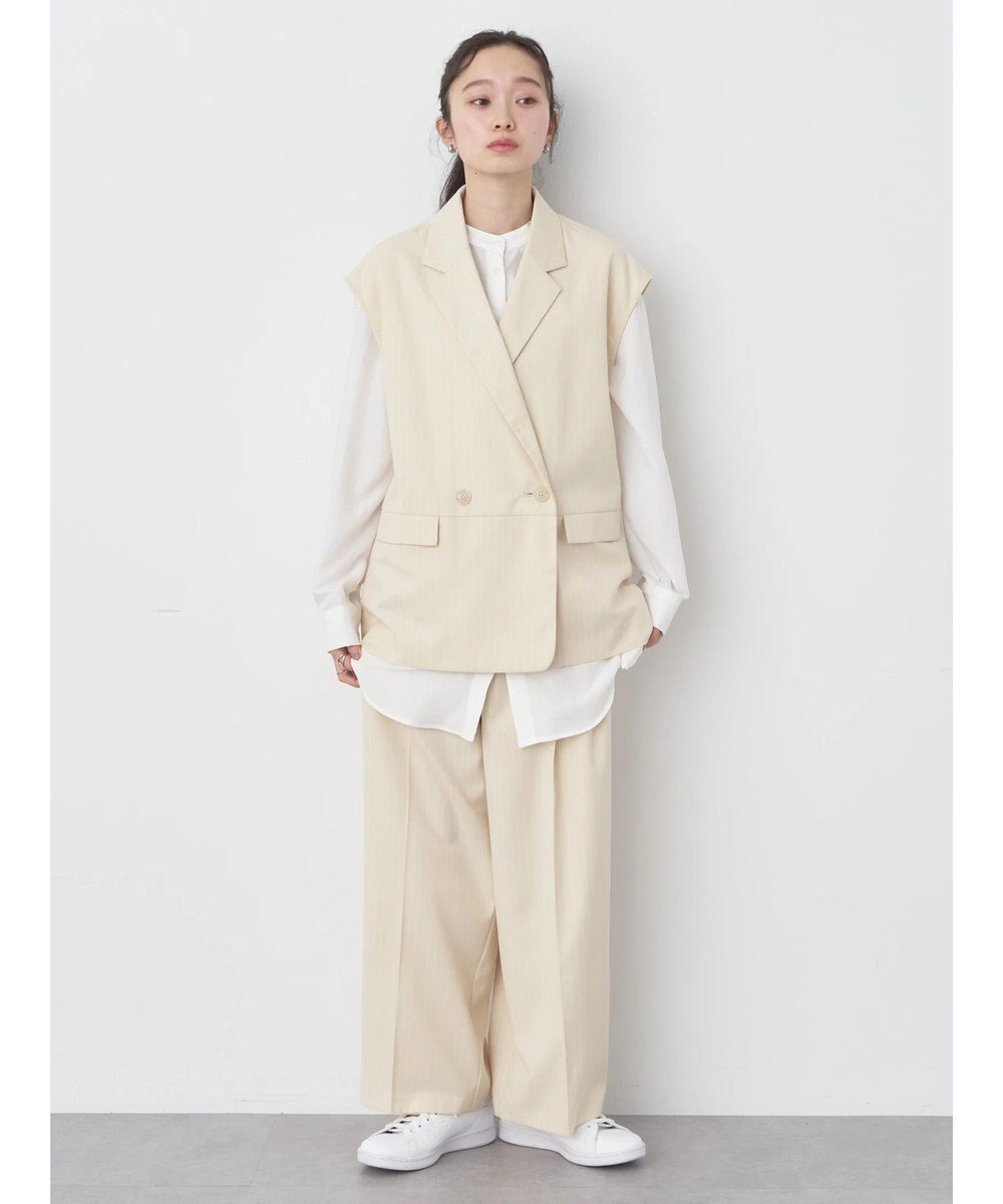 earth music&ecology ピンストライプストレートパンツ 