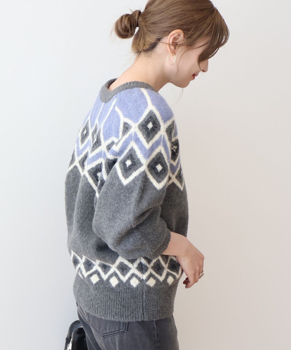 AMERICAN HOLIC フェアアイル柄ニットプルオーバー 