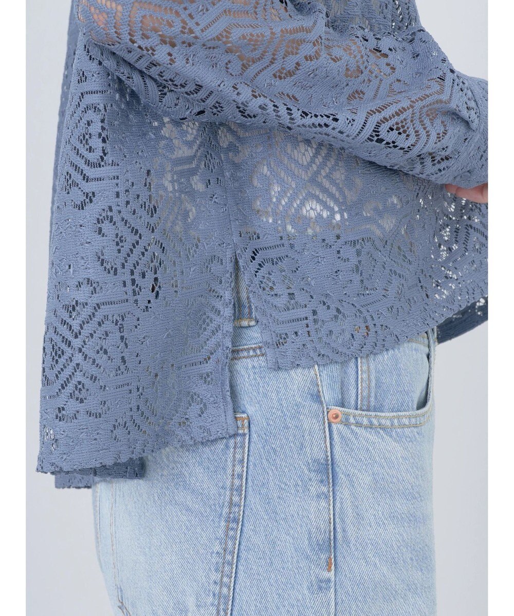 earth music&ecology レースショートシャツ 