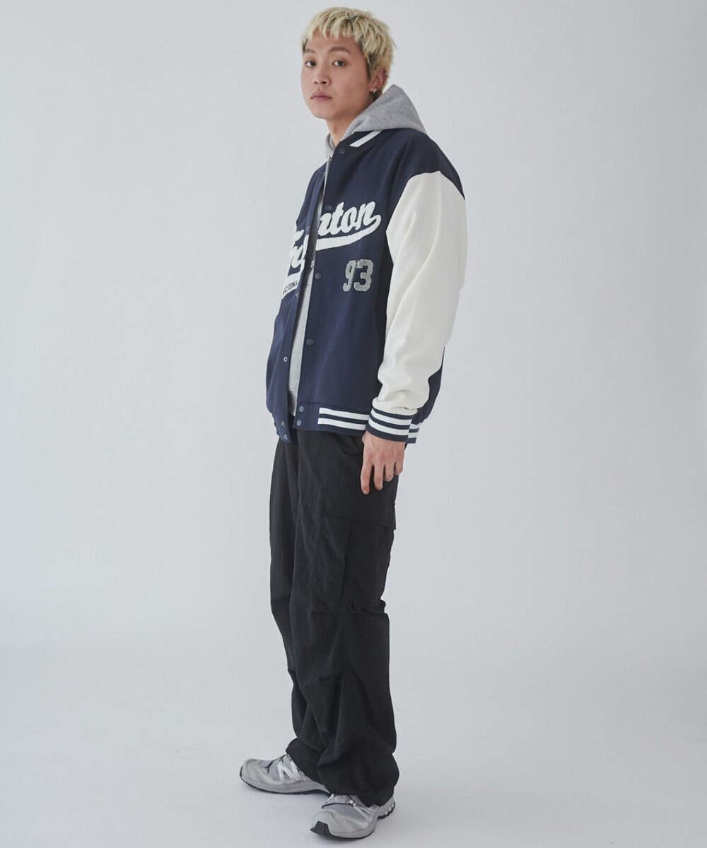 WEGO 【ユニセックス着用ITEM/MLサイズ展開】サガラワッペンスウェットスタジャン 