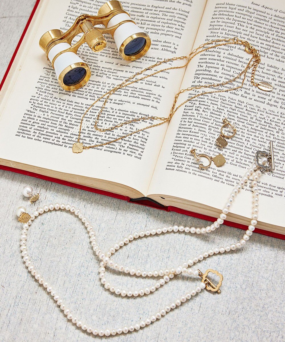 TOCCA OPEN CLOVER PEARL NECKLACE 淡水パール 2WAYネックレス 