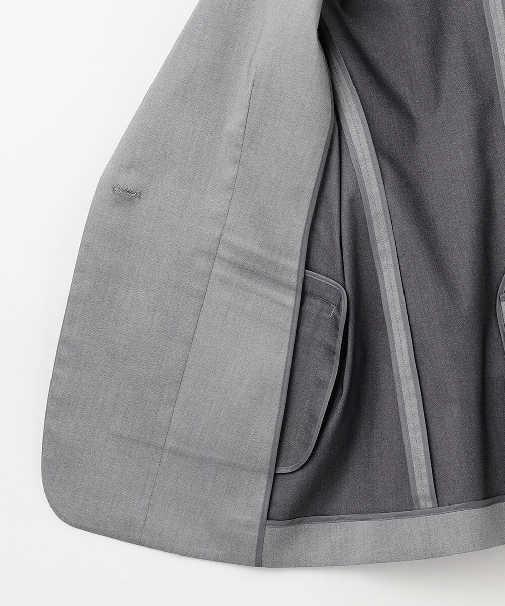 23区 【セットアップ対応/洗える】グロッシーコットンシャンブレー テーラード ジャケット 