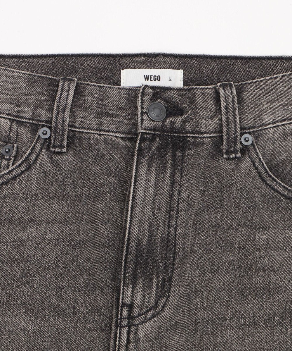 WEGO 【ウエスト調整可】ストレートデニムパンツ 