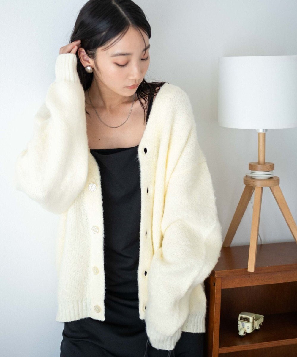 WEGO モヘアライクBIGカーディガン 