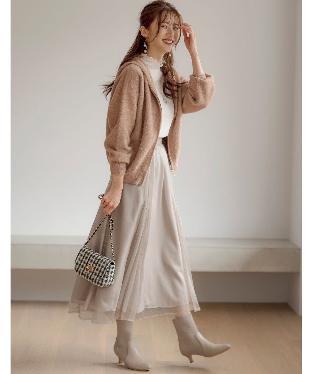 ANY SIS 【洗える】ラッセルチュールマチ スカート 