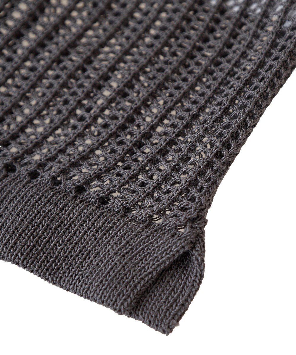 Green Parks テープロゴ透かしニットプルオーバーⅡ 